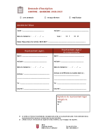 demande d’inscription cantine – garderie 2026-2027
