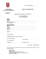 demande d’inscription scolaire – maternelle et primaire – 2026-2027